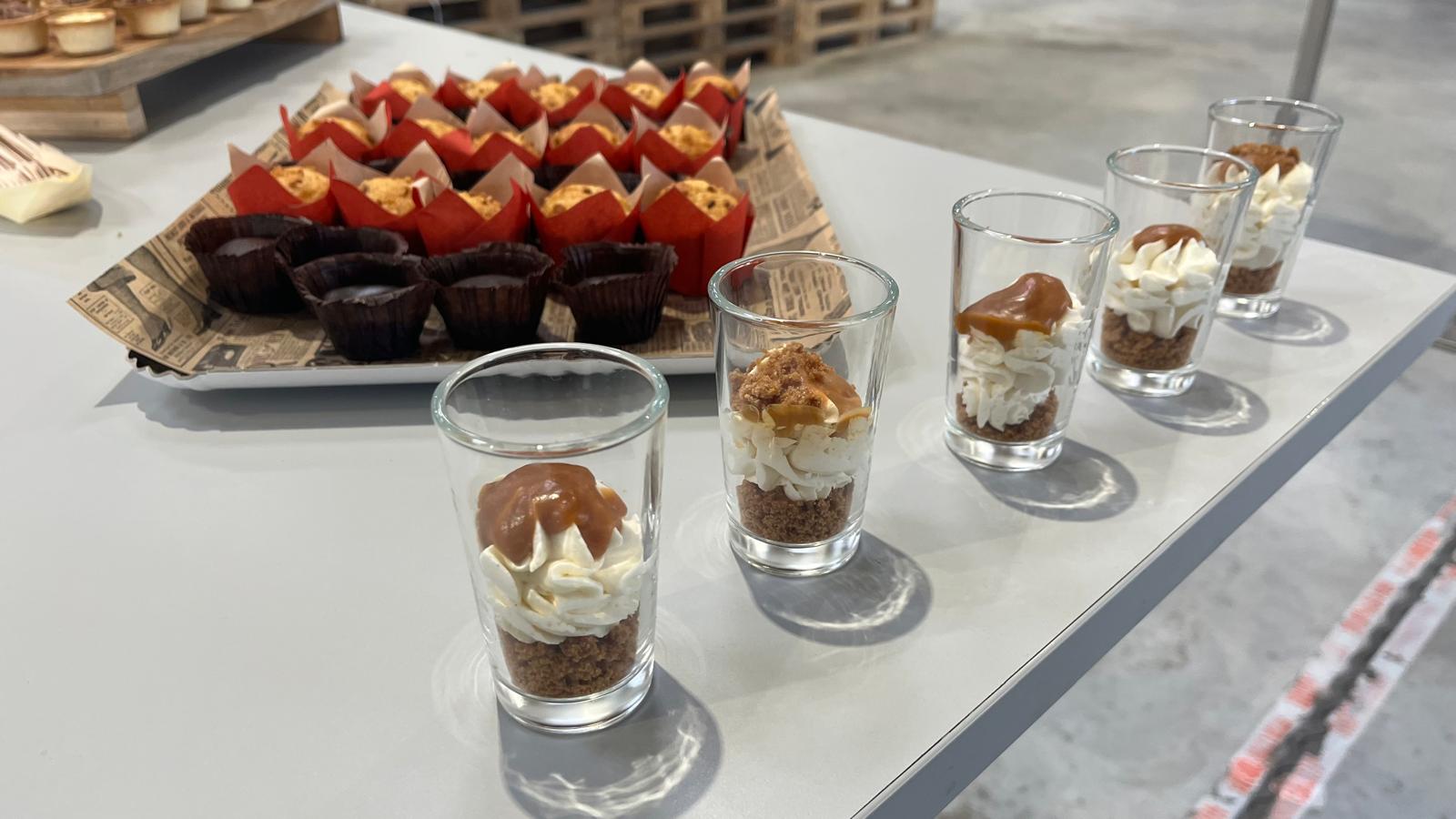 Verrines spéculoos et caramel et muffins maison